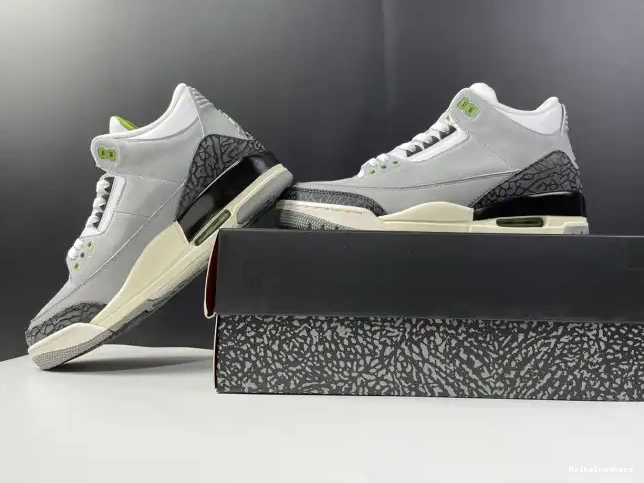 MaikeSneakers Retro 3 Jordan Air 136064-006 Chlorophyll 0521